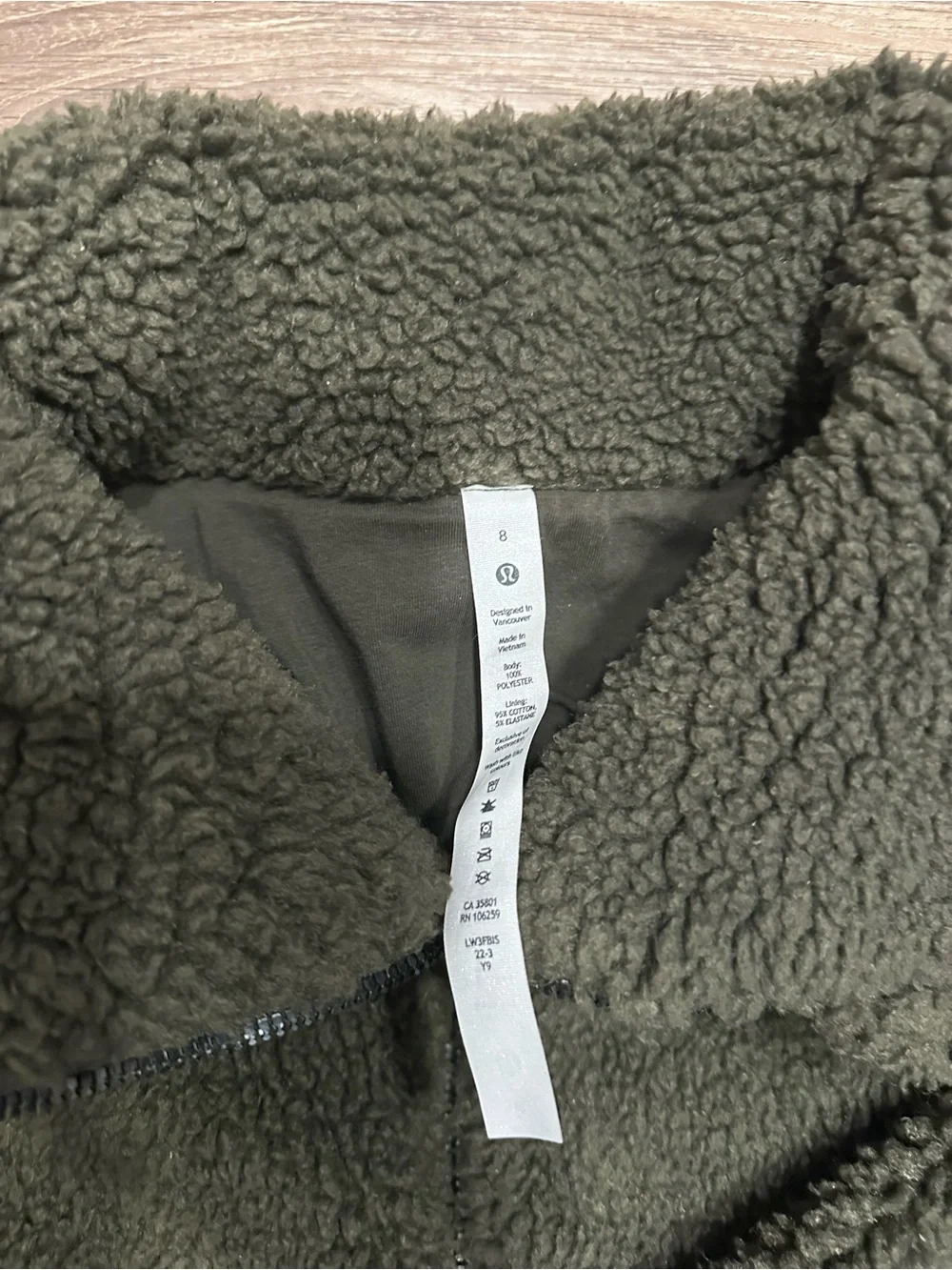 lululemon athletica Olive Sherpa Zip Jacket